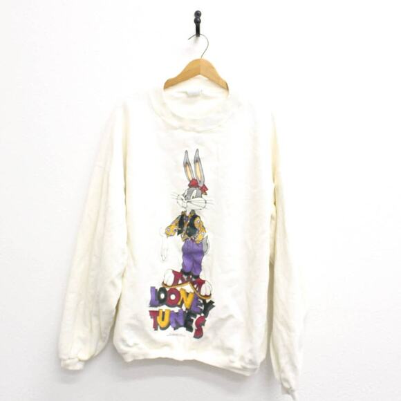 Vintage Bugs Bunny Hippie Looney Tunes Sweatshirt XXL 2X - Picture 1 of 5
